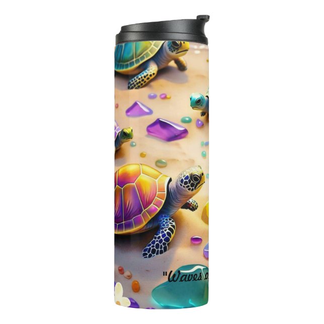 "Wavy Turtle Adventures" Thermal Tumbler (Rotated Left)