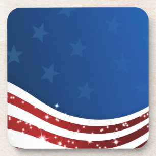 Wavy USA/SAD flag, stars, sochi games Coaster
