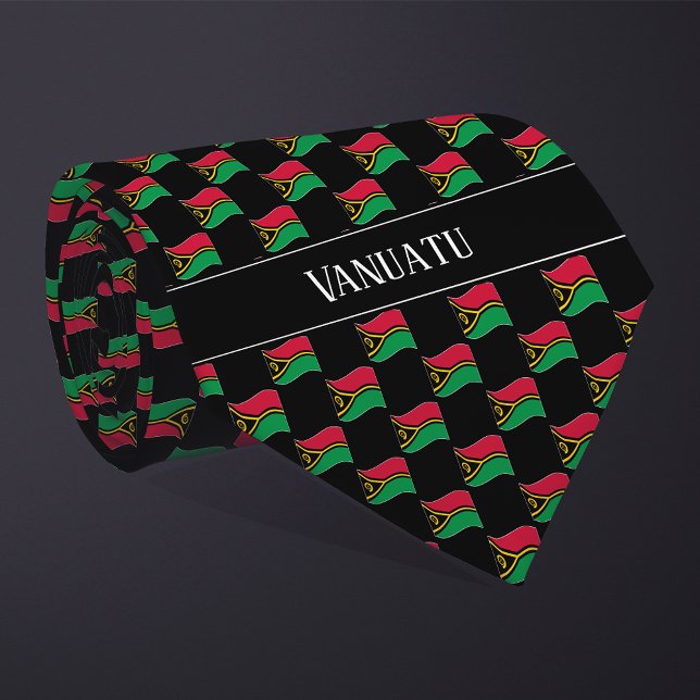 Wavy Vanuatu Flag Pattern  Tie (Creator Uploaded)