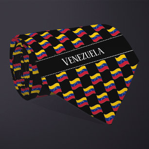 Wavy Venezuela Flag Pattern Tie