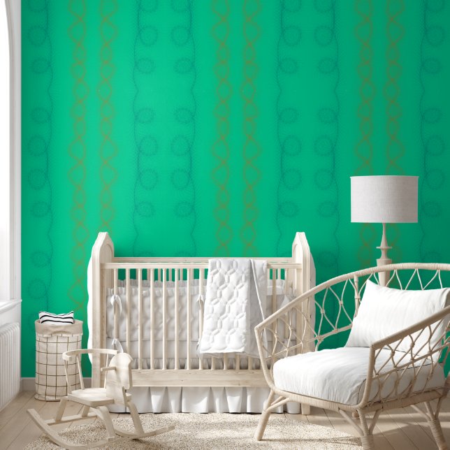 Wavy vertical lines on green background  wallpaper (Kids)