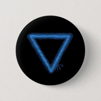 Wavy Water Element Alchemy Symbol 6 Cm Round Badge
