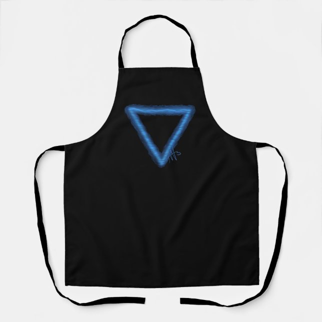 Wavy Water Element Alchemy Symbol Apron (Front)