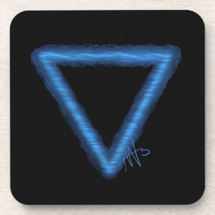 Wavy Water Element Alchemy Symbol Coaster
