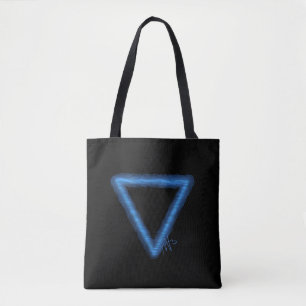 Wavy Water Element Alchemy Symbol Tote Bag