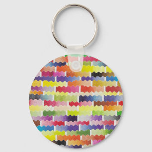 wavy watercolor swatches key ring