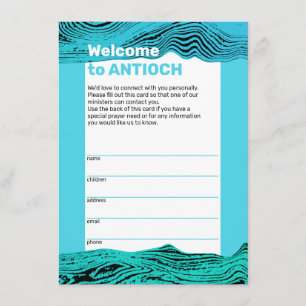 Wavy Waters Jesus Fish Visitor Card