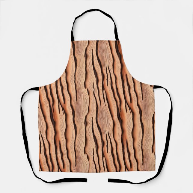 Wavy Wood‑Grain Pattern  Apron (Front)