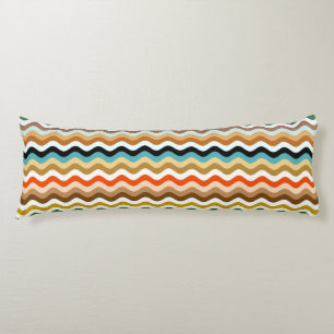 Wavy Zigzag Multicolored Pattern Body Cushion