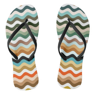 Wavy Zigzag Multicolored Pattern Thongs