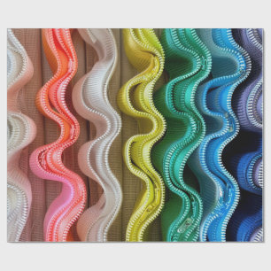 Wavy Zippers Wrapping Paper