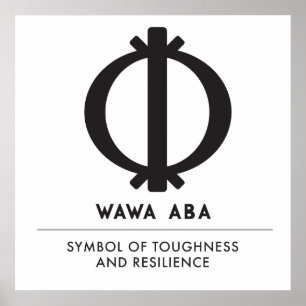 Wawa Aba Adinkra Symbol of Toughness Poster