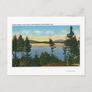 Wawbeek Club View of Upper Saranac Lake Postcard