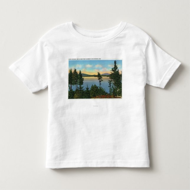 Wawbeek Club View of Upper Saranac Lake Toddler T-Shirt (Front)
