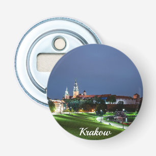 Wawel castle at night in Krakow, Poland Bottle Opener