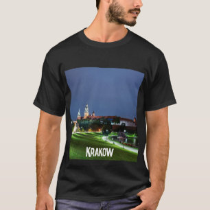 Wawel castle at night in Krakow, Poland T-Shirt