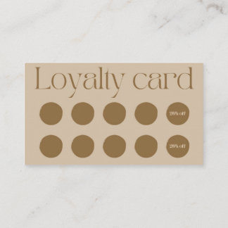Wax aftercare & loyalty card