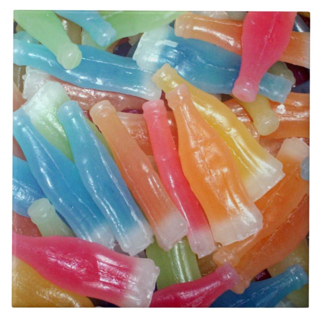 Wax Bottles old school candy ceramic tile (Front)