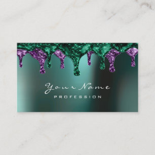 Wax Epilation Depilation Nails Teal Purple Violet Business Card