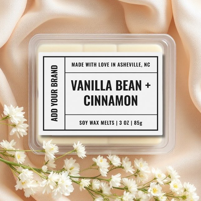Wax Melt Minimalist Modern 3x2" Label  (Creator Uploaded)