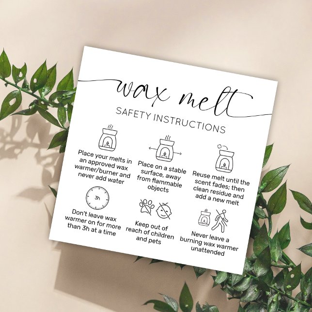 Wax Melts Care Thank You Card Elegant Script Black (Creator Uploaded)