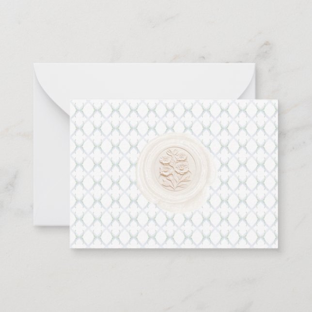 Wax Seal Baby Blue Sympathy Thank You Card (Back)