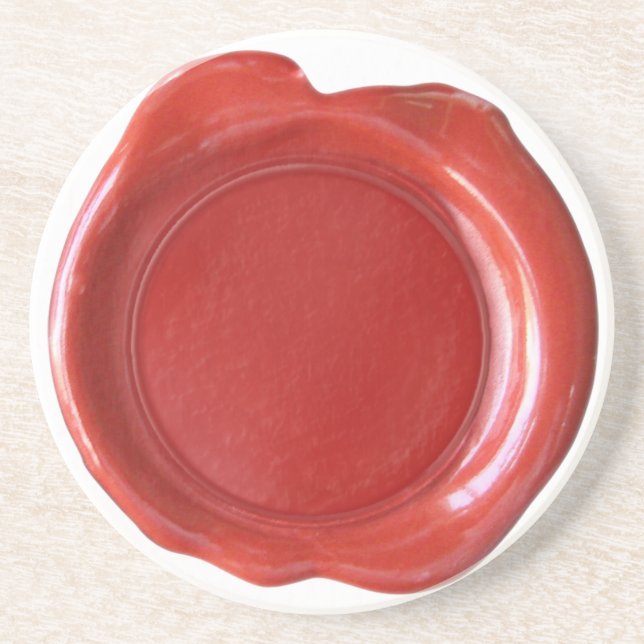 Wax Seal Coaster - Red (Front)