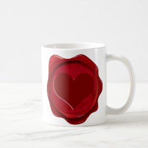 WAX SEAL HEART   2x Coffee Mug