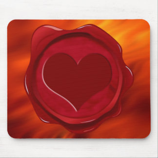WAX SEAL HEART MOUSE PAD