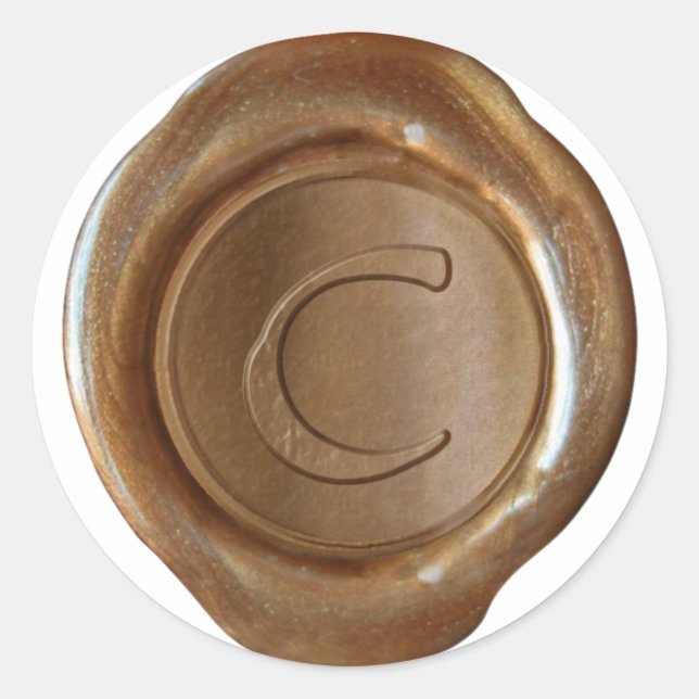 Wax Seal Monogram - Copper - Artistic C - (Front)