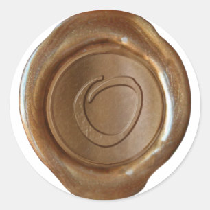 Wax Seal Monogram - Copper - Artistic O -