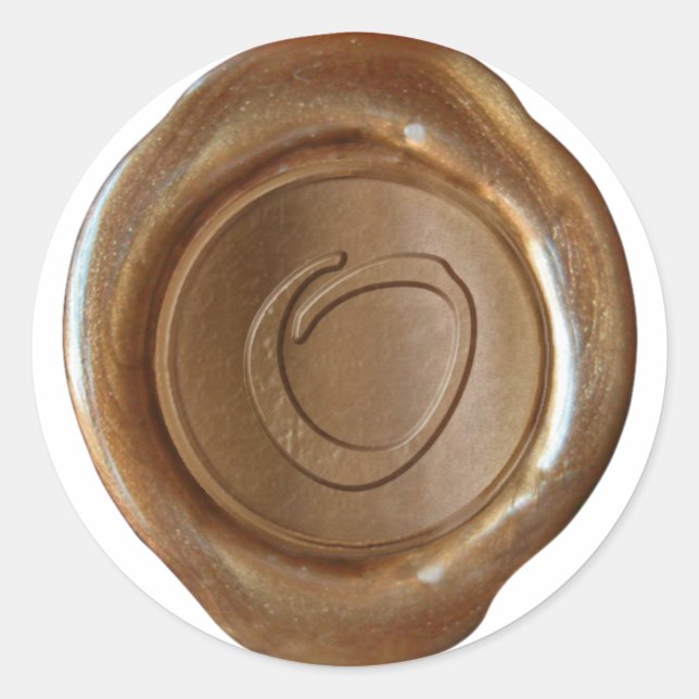 Wax Seal Monogram - Copper - Artistic O - (Front)