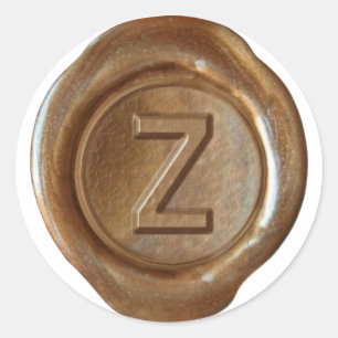 Wax Seal Monogram - Copper - Bold Z -