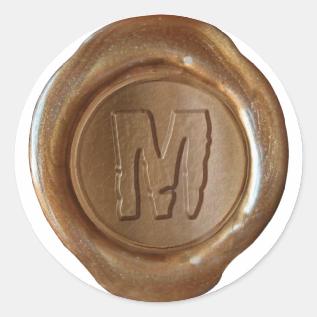 Wax Seal Monogram - Copper - Boulder M - (Front)