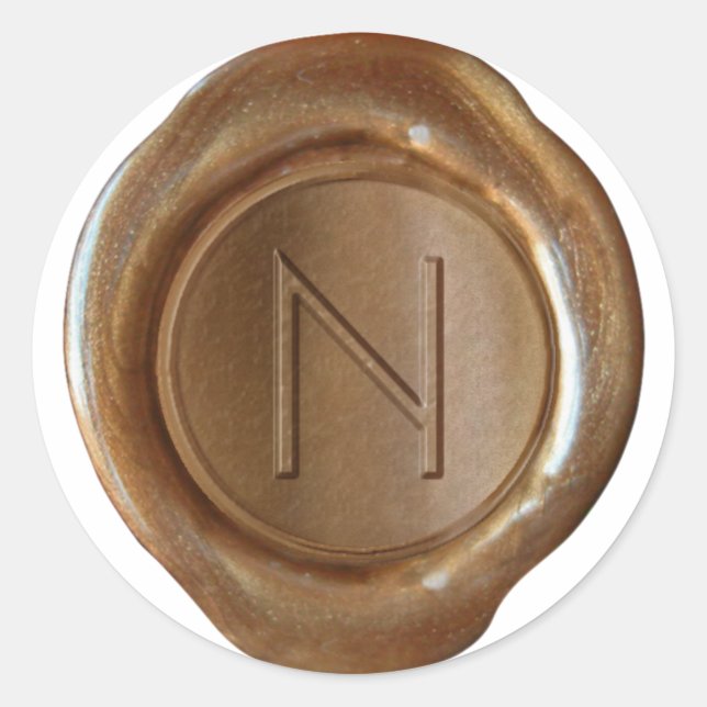 Wax Seal Monogram - Copper - ModernSlim N - (Front)