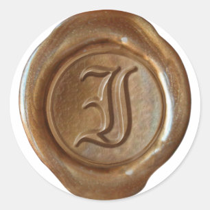 Wax Seal Monogram - Copper - Old English I -