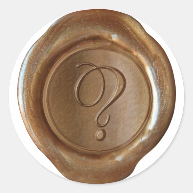 Wax Seal Monogram - Copper - Script ?- (Front)