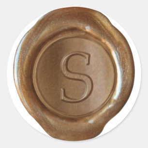 Wax Seal Monogram - Copper - Serif S -
