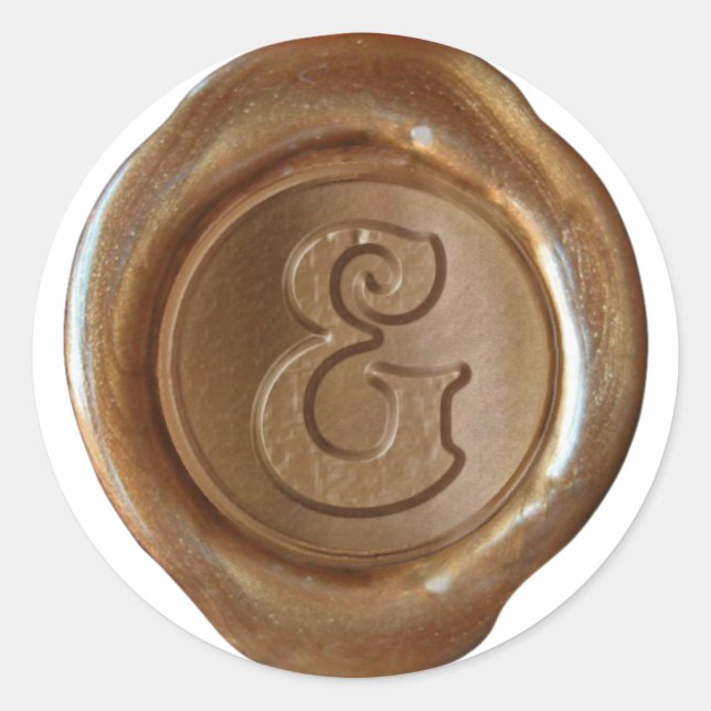 Wax Seal Monogram - Copper - Victorian E - (Front)