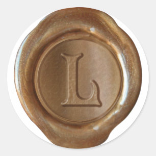 Wax Seal Monogram - Copper - Victorian L -