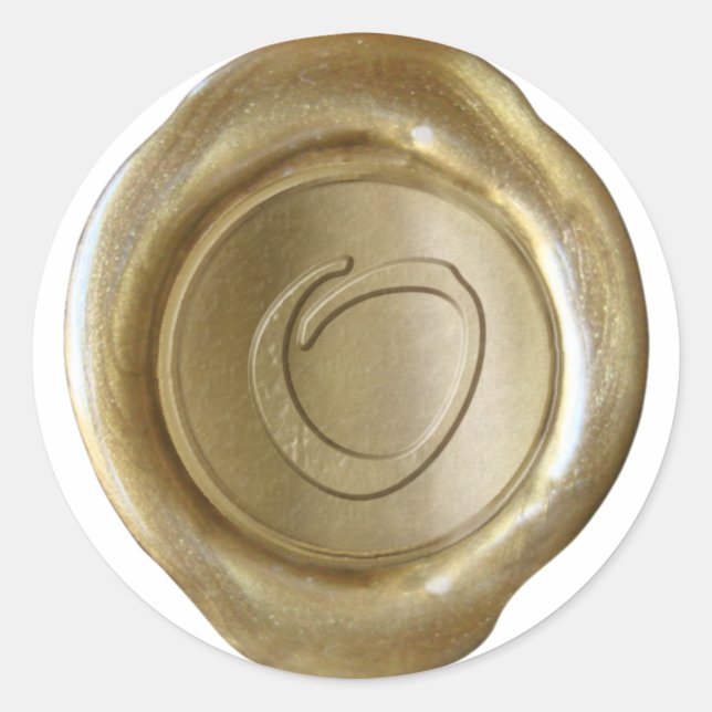 Wax Seal Monogram - Gold - Artistic Style O - (Front)