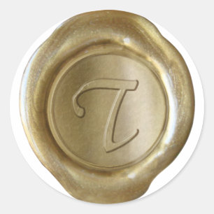Wax Seal Monogram - Gold - Artistic Style T -