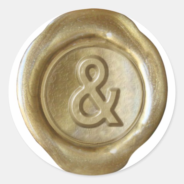 Wax Seal Monogram - Gold - Bold & - (Front)