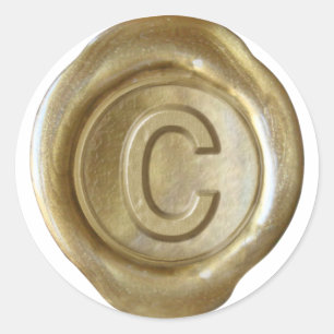 Wax Seal Monogram - Gold - Bold C -