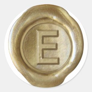 Wax Seal Monogram - Gold - Bold E -