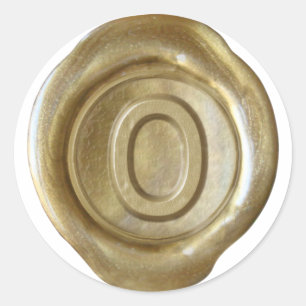 Wax Seal Monogram - Gold - Bold O -