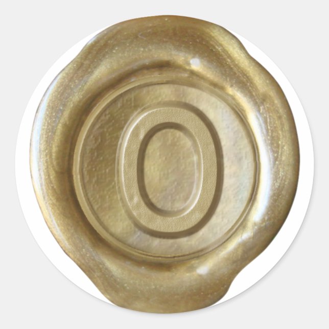 Wax Seal Monogram - Gold - Bold O - (Front)