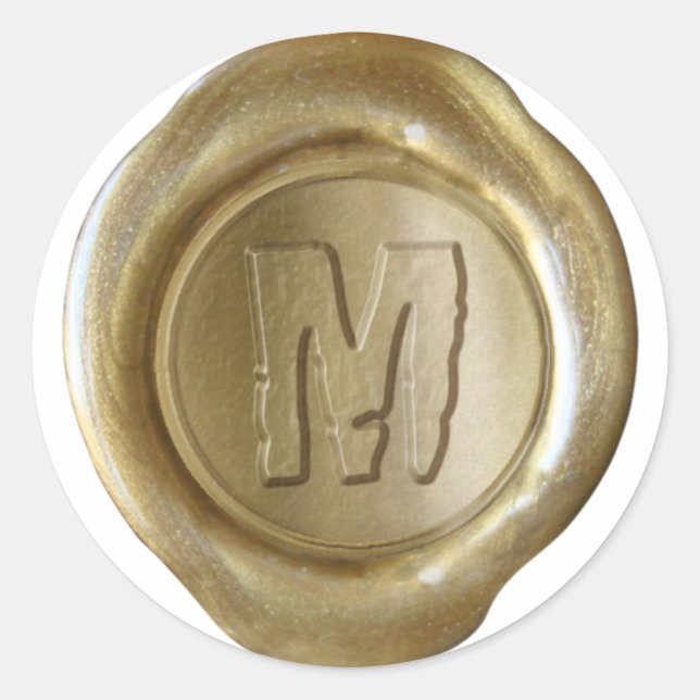 Wax Seal Monogram - Gold - Boulder M - (Front)