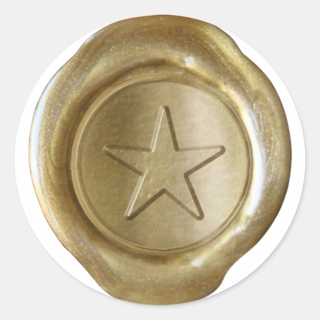 Wax Seal Monogram - Gold - Custom Star - (Front)