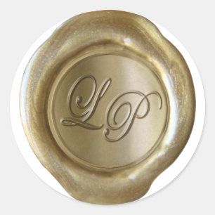 Wax Seal Monogram - Gold - "LP" - Amy Custom